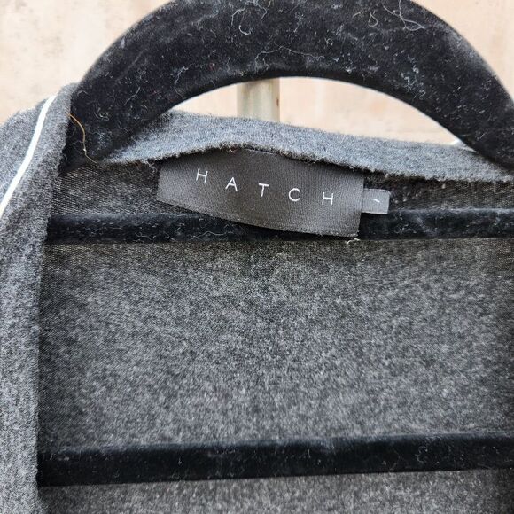 Hatch to hospital charcoal gray robe white piping maternity - Picture 7 of 8